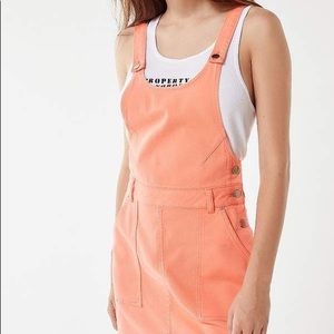 NWOT! Urban Outfitters Orange Overalls Dress